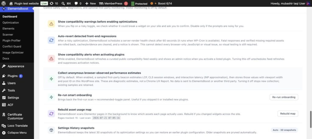How to Fix Elementor Layout Shift (CLS) Without Guessing 2 ElementsBoost local RUM controls used while fixing Elementor CLS for fix Elementor layout shift