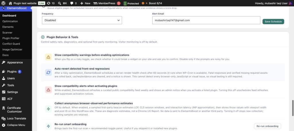 ElementsBoost Auto-Revert safety control for Elementor design changes