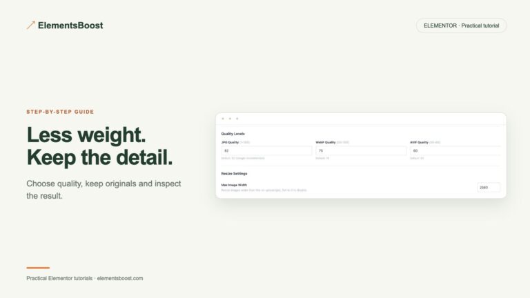 Less weight. Keep the detail. ElementsBoost choose quality and maximum width.