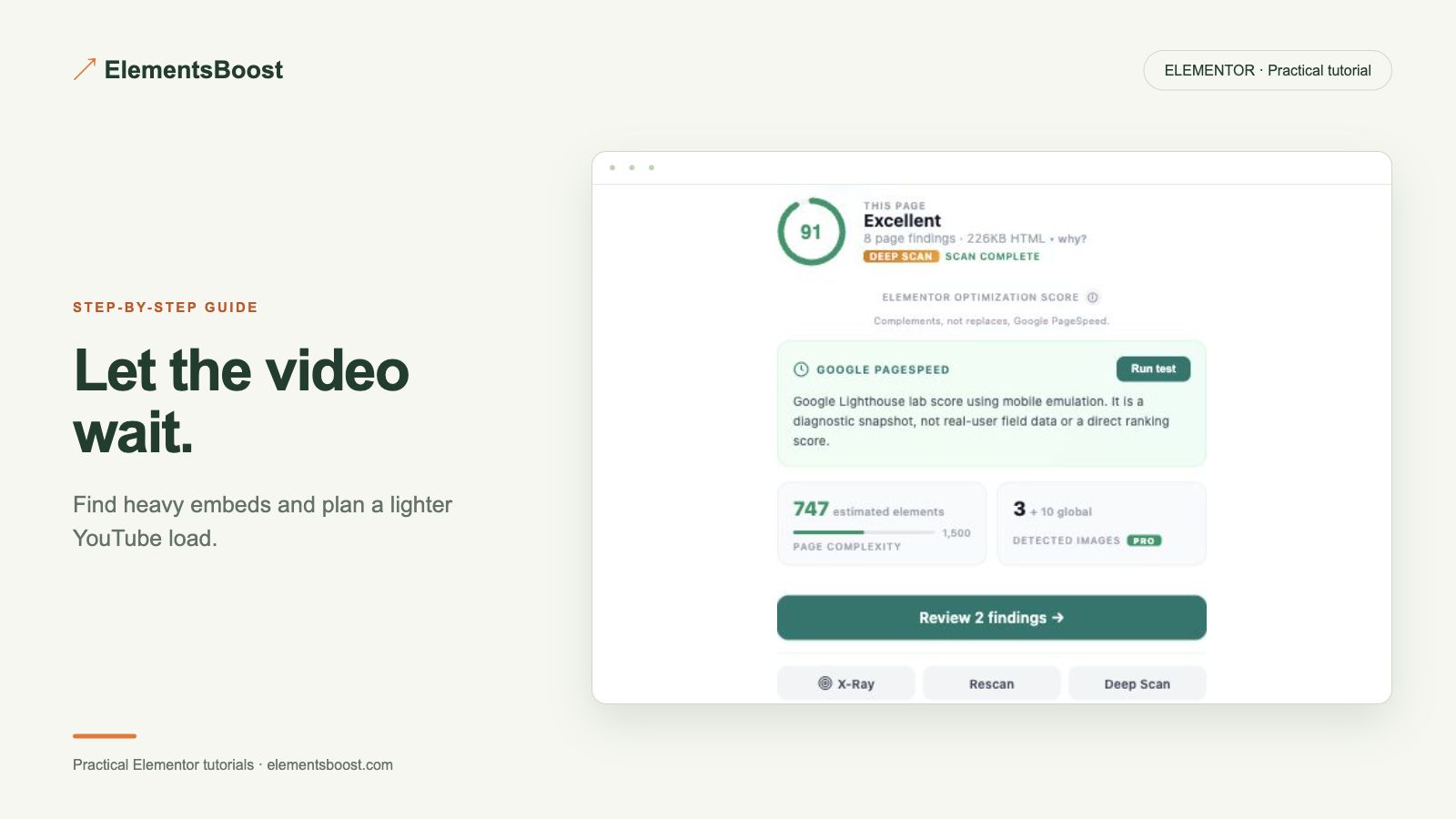 Let the video wait. ElementsBoost start with a Buraq page check.