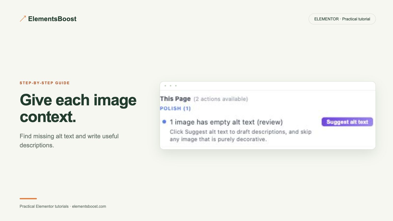 Give each image context. ElementsBoost review and suggest alt text.